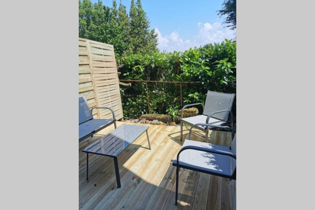 Le 3 De Coeur Avec Terrasse Leilighet Honfleur Eksteriør bilde
